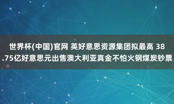 世界杯(中国)官网 英好意思资源集团拟最高 38.75亿好意思元出售澳大利亚真金不怕火钢煤炭钞票