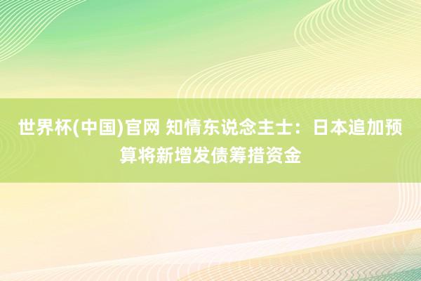 世界杯(中国)官网 知情东说念主士：日本追加预算将新增发债筹措资金