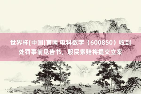 世界杯(中国)官网 电科数字（600850）收到处罚事前见告书，股民索赔将提交立案