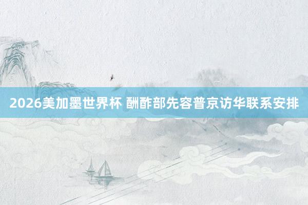 2026美加墨世界杯 酬酢部先容普京访华联系安排