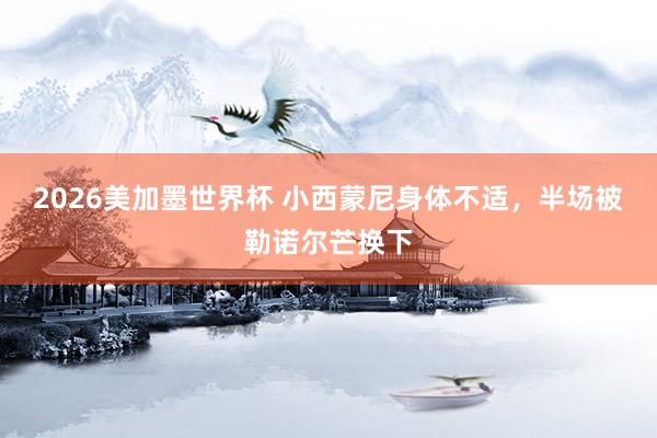 2026美加墨世界杯 小西蒙尼身体不适，半场被勒诺尔芒换下