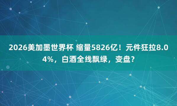 2026美加墨世界杯 缩量5826亿！元件狂拉8.04%，白酒全线飘绿，变盘？