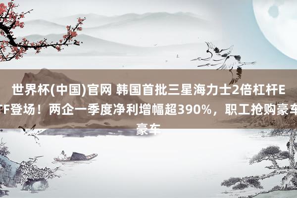 世界杯(中国)官网 韩国首批三星海力士2倍杠杆ETF登场！两企一季度净利增幅超390%，职工抢购豪车