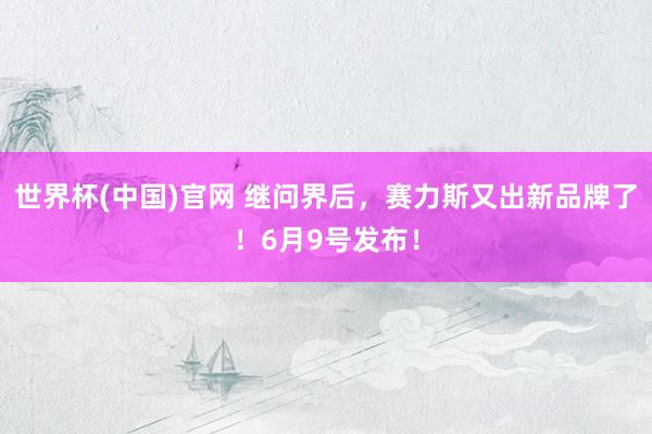 世界杯(中国)官网 继问界后，赛力斯又出新品牌了！6月9号发布！