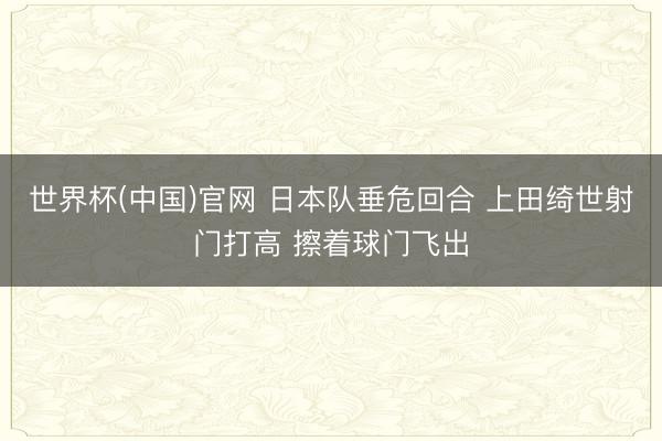 世界杯(中国)官网 日本队垂危回合 上田绮世射门打高 擦着球门飞出