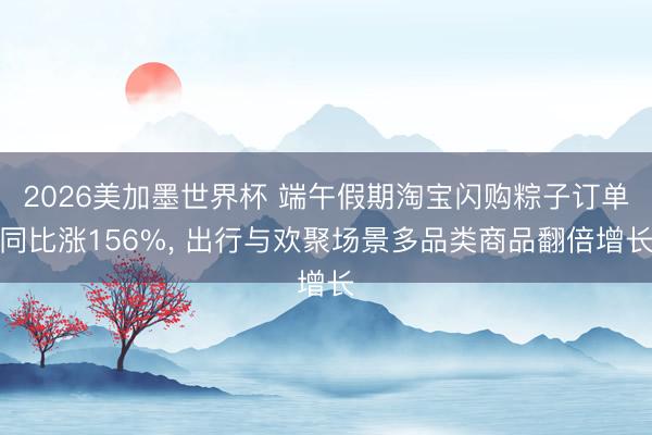 2026美加墨世界杯 端午假期淘宝闪购粽子订单同比涨156%, 出行与欢聚场景多品类商品翻倍增长